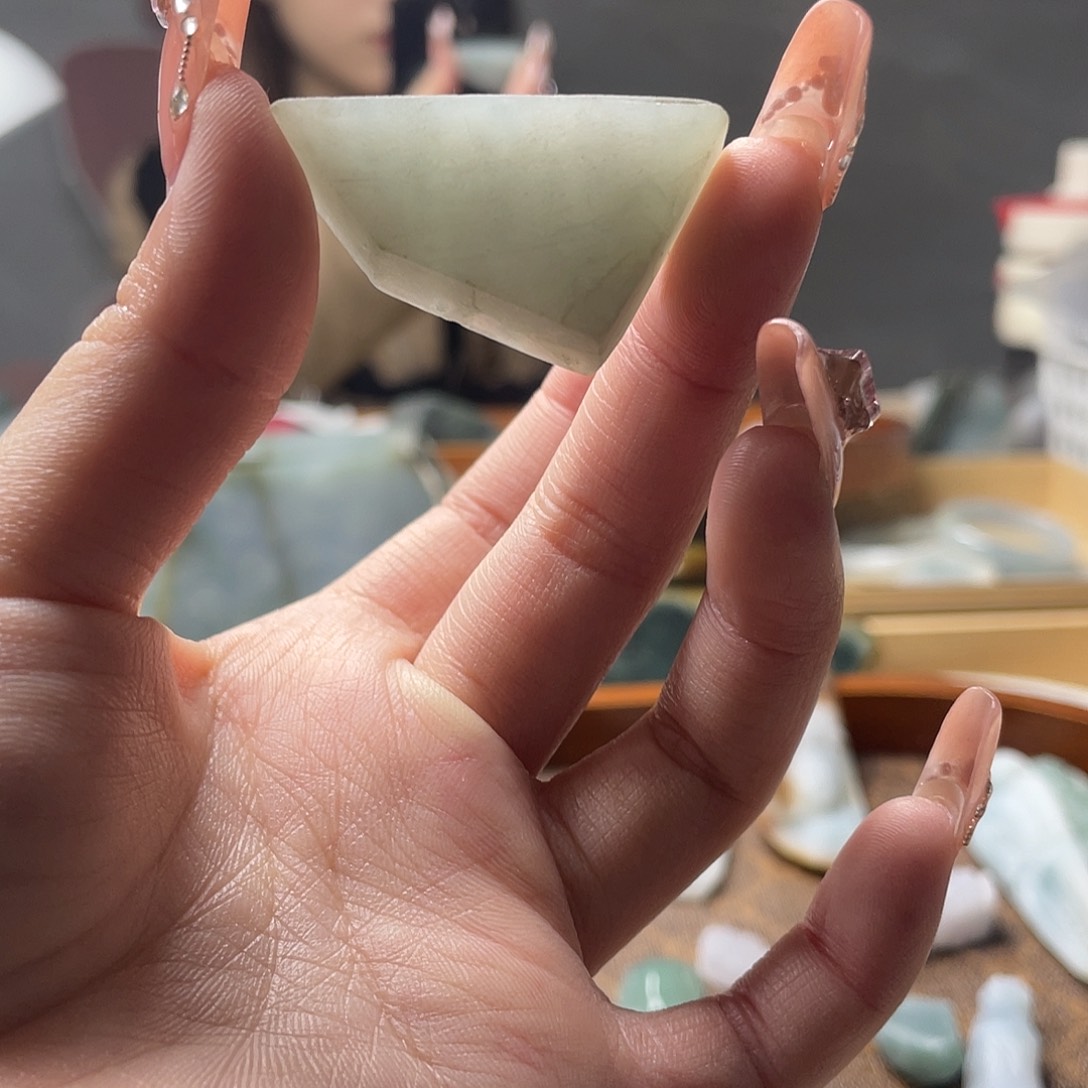 定制翡翠未镶嵌暖*宝如意锁一个