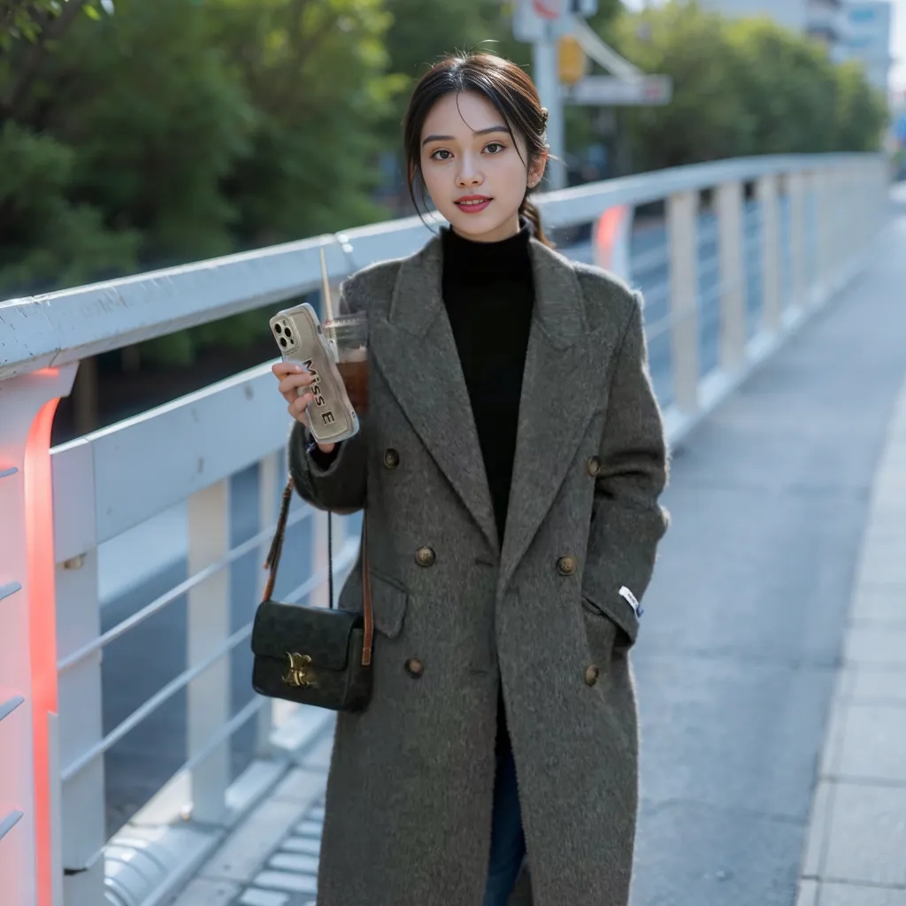 双面呢大衣质感取胜！加厚高级感小个子双面羊毛大衣