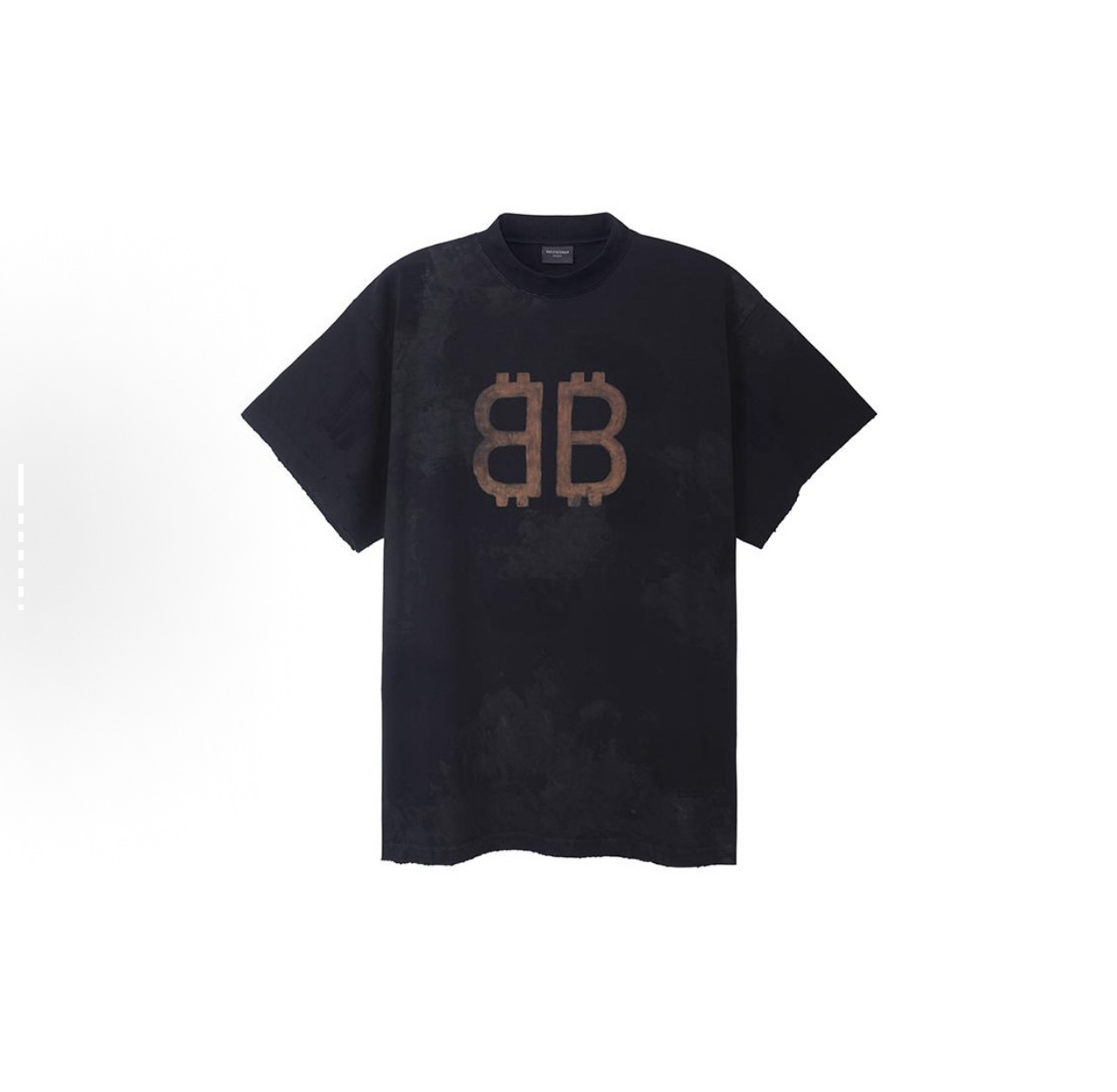 全新未使用 Balenciaga/巴黎世家 比特币短袖做旧/1码/4280