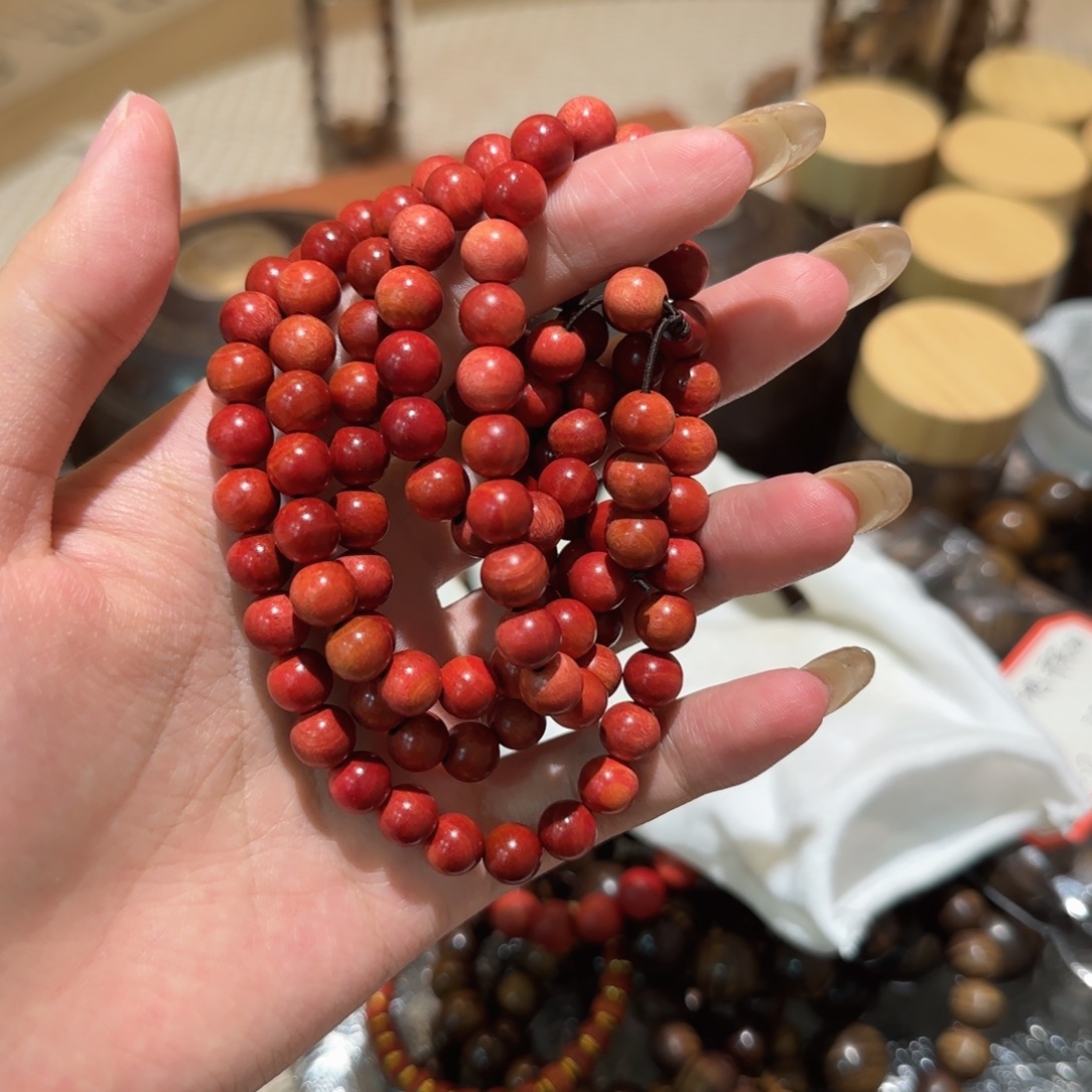香榧木粉红象牙木手串108颗