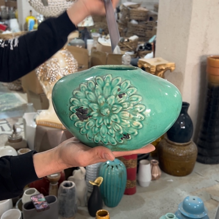 摆件高度14厘米口径7厘米微瑕捡漏