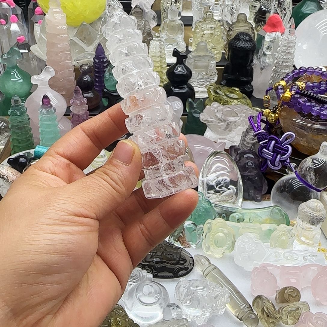 车挂紫晶未镶嵌摆件