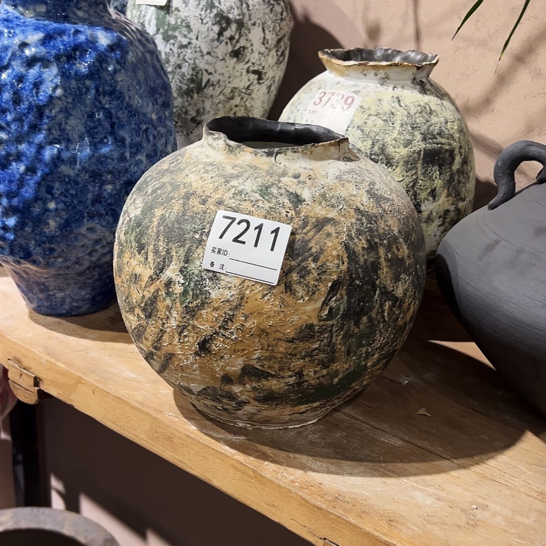 瓶7211高22口9.5陶瓷花瓶无孔