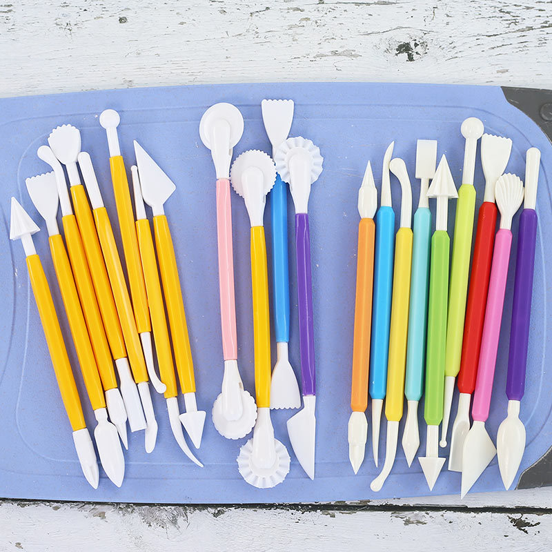 8件套雕刻组蛋糕笔雕刻笔 翻糖蛋糕装饰塑料雕花笔烘焙工具套装