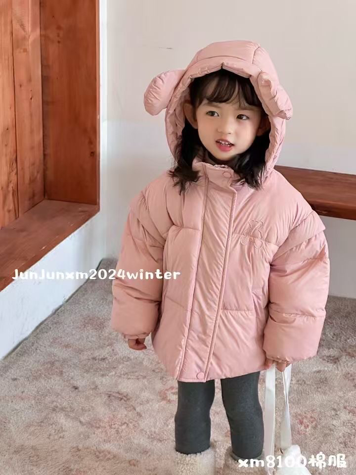 女童冬季短款加厚棉服