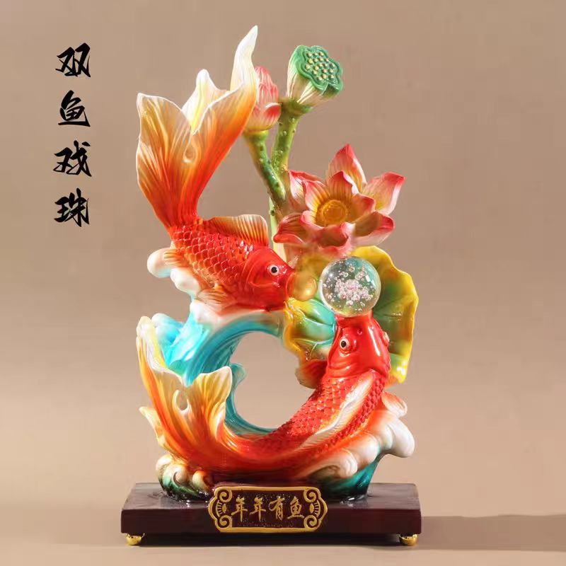 麦田新款年年有余创意客厅电视柜玄关摆件家居装饰品新居礼物客厅
