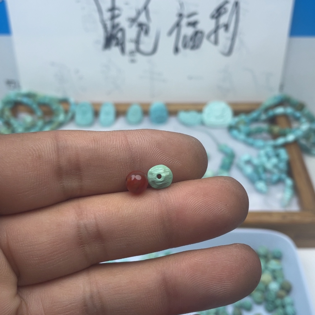 清***）南红玛瑙未镶嵌颈饰149