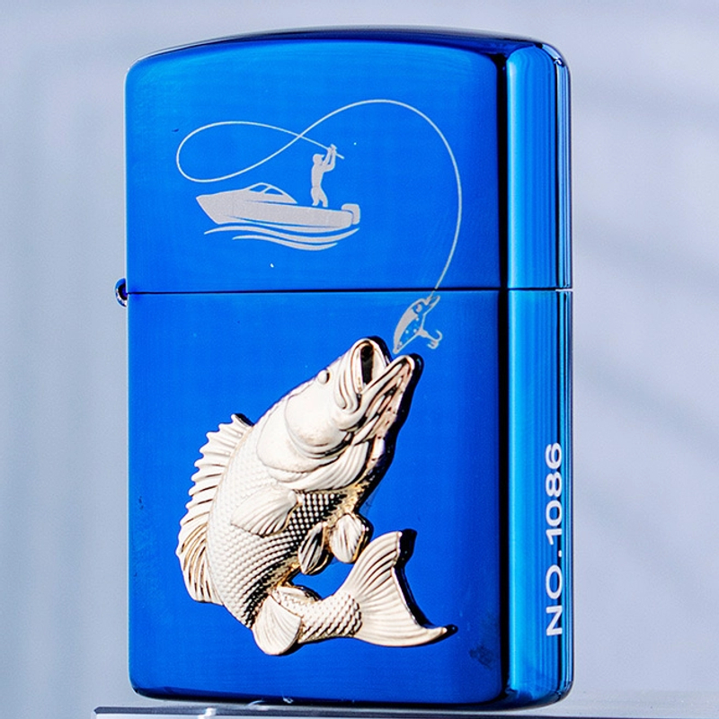 ZORRO【Z91912蓝冰钓鱼佬】佐罗 钓鱼佬煤油打火机蓝冰（不含油）253