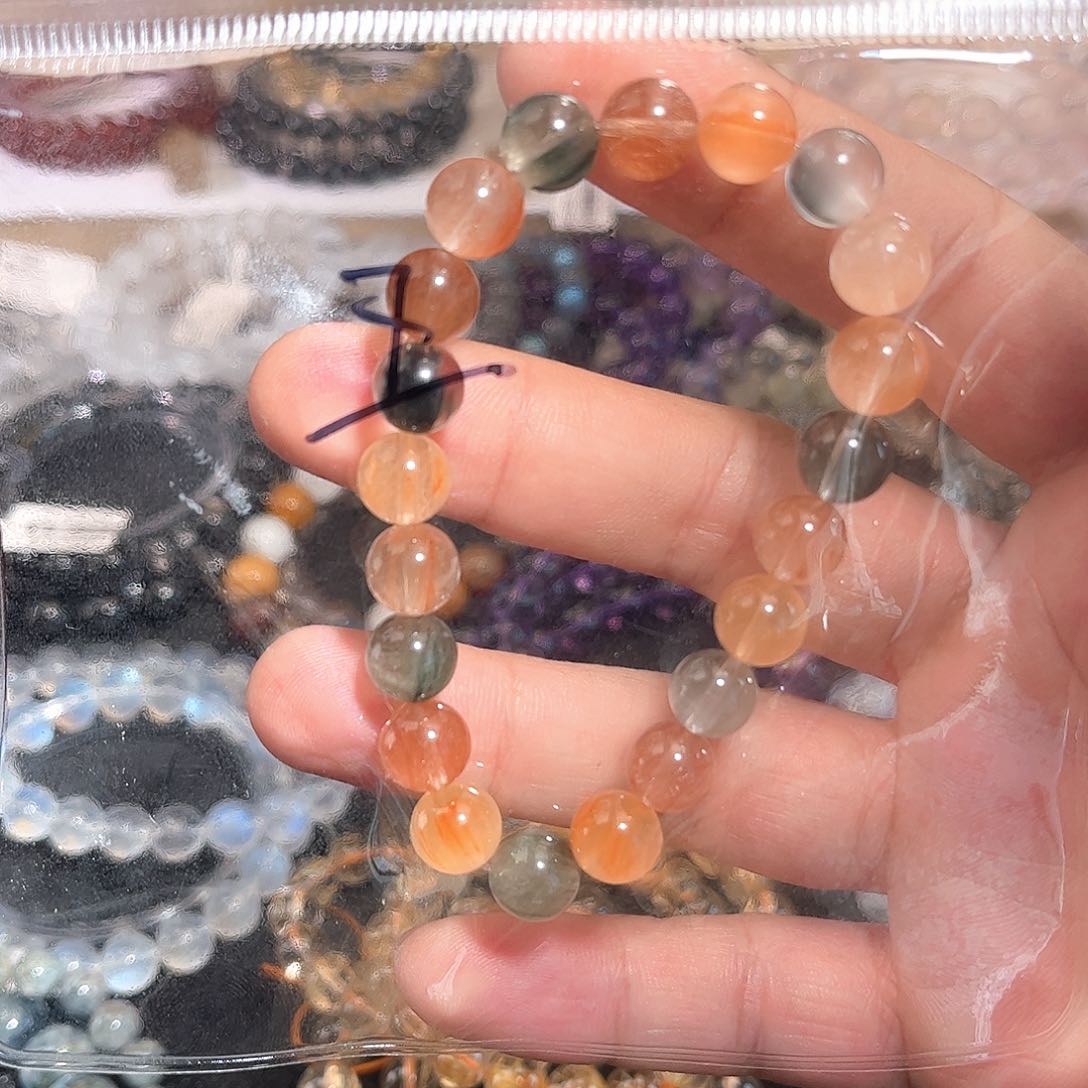 水晶手链未镶嵌彩兔毛9.5