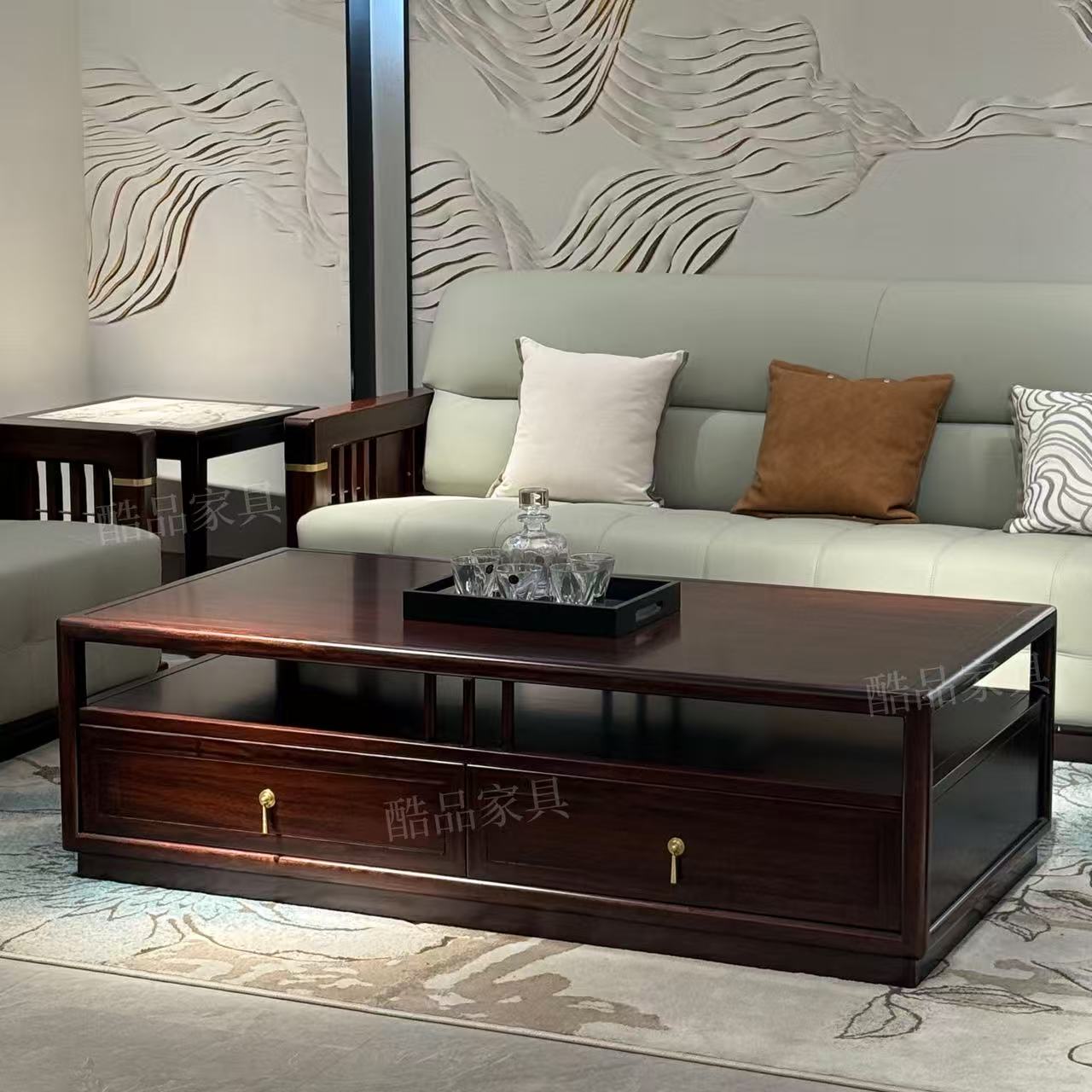 【乌金木】1986长茶几1550*800*475