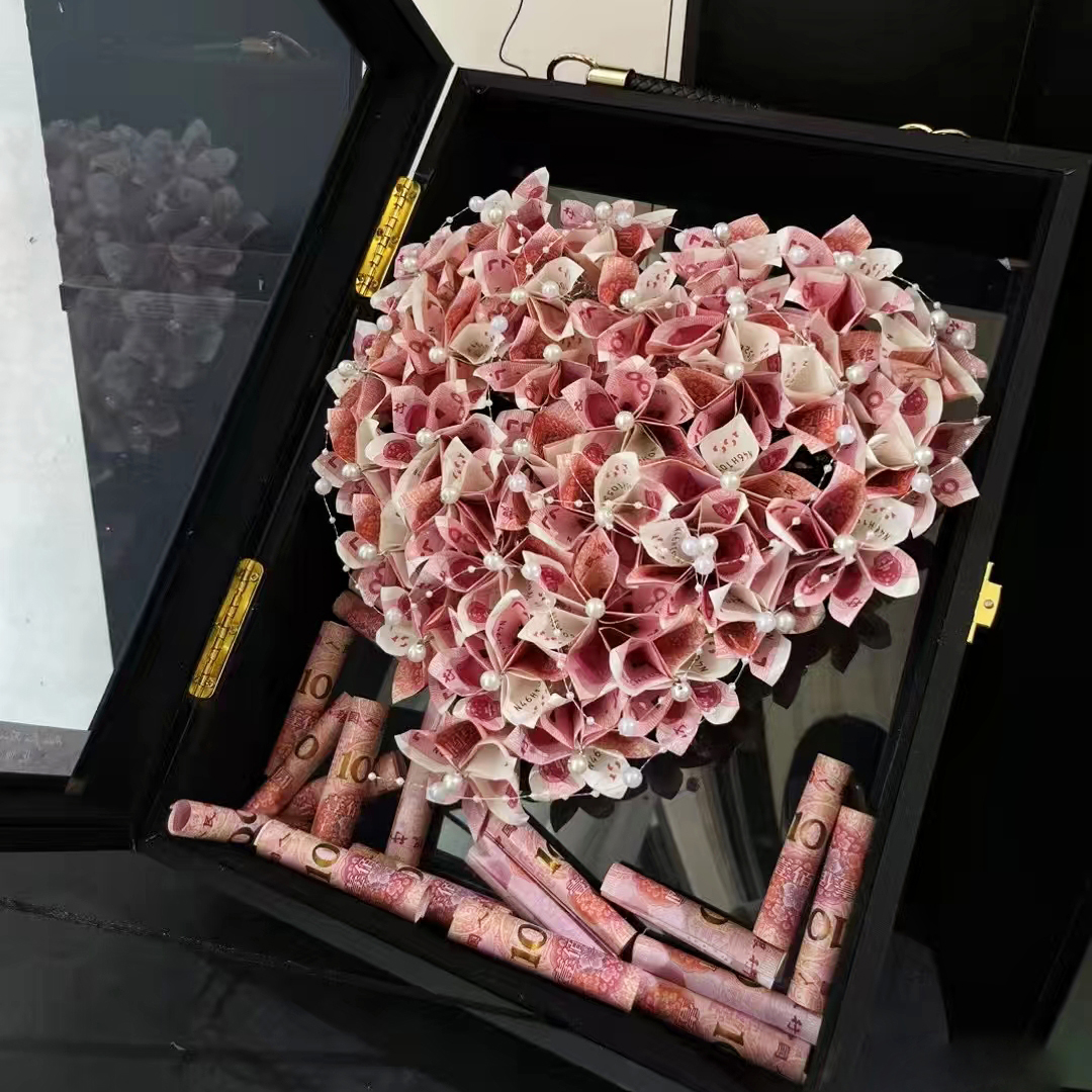 【有米花工艺品】创意心型手工diy有钱花生日礼物网红礼物