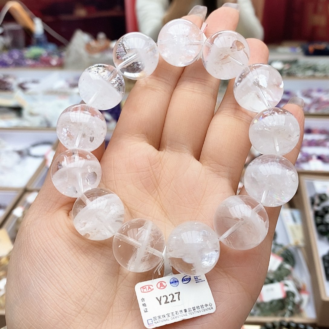 水晶手链未镶嵌Y227 白幽灵