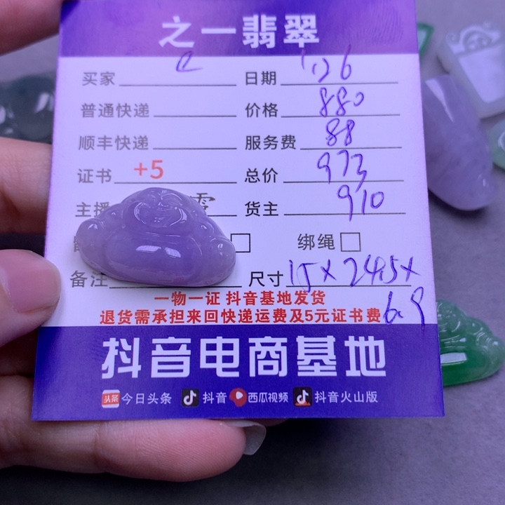 翡翠颈饰未镶嵌e****y翡翠