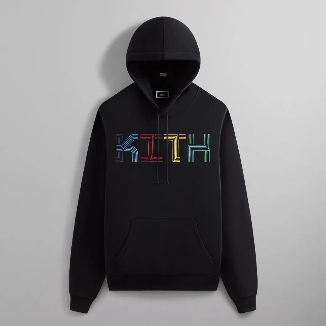 特价▼Kith Pathways Williams连帽卫衣纯棉薄绒 刺绣标正品SM码