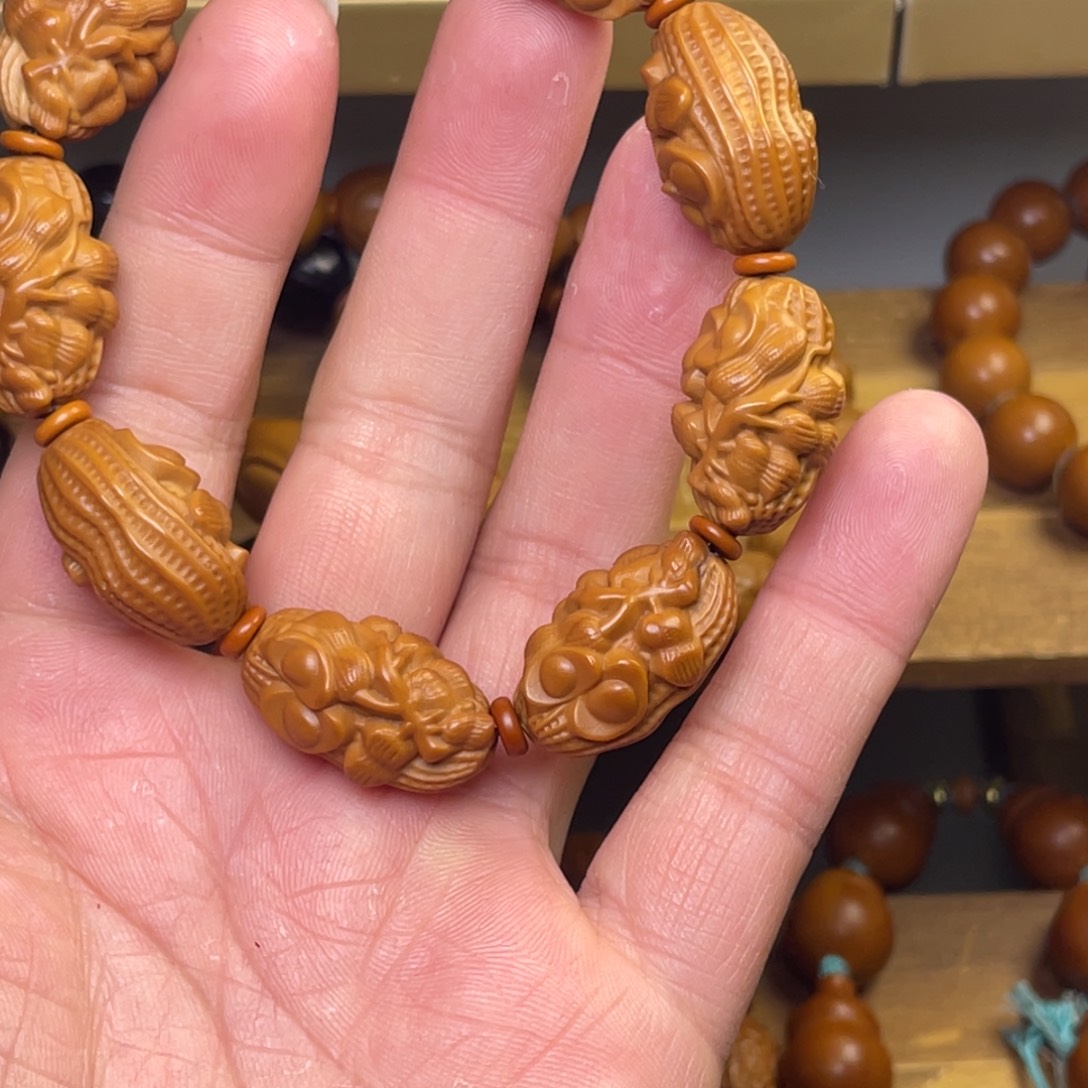 小***暖橄榄核手串/手链1.5花生