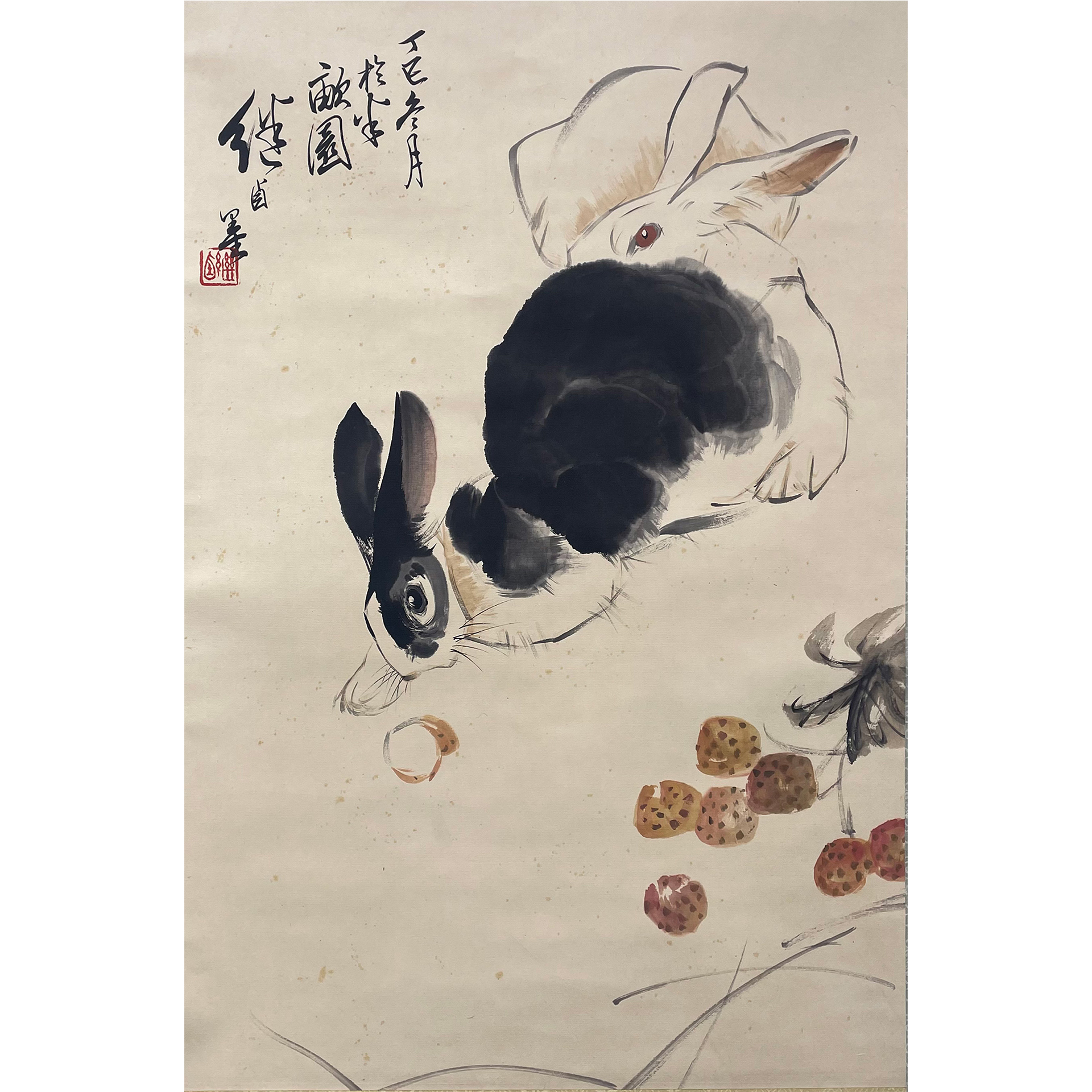 刘继卣--双兔图 67*45cm