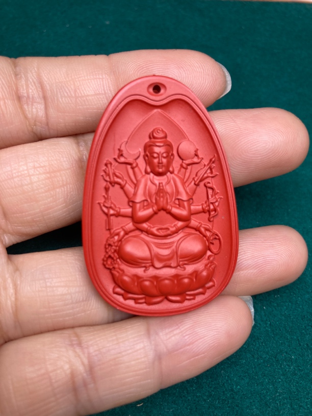 含辰砂工艺品【保真朱砂】红砂平安如意生肖守护神