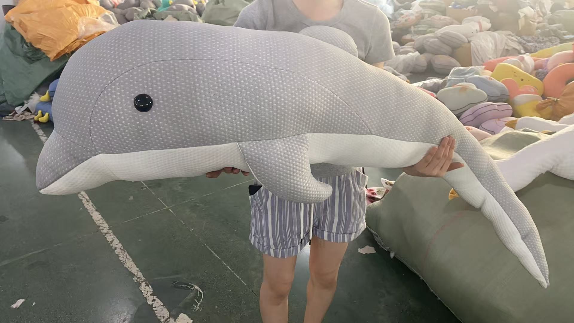 多色海豚凉感华夫格腰靠不分大小任意发1瑕疵