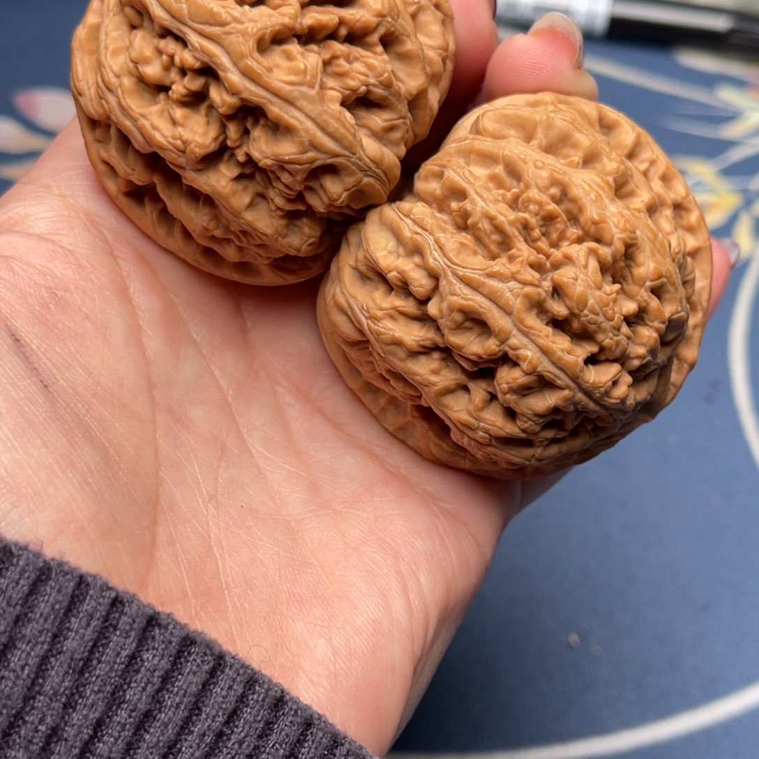 文玩核桃把件粗筋49