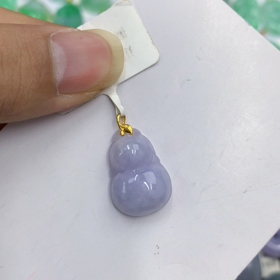 颈饰18K金镶嵌翡翠翡翠
