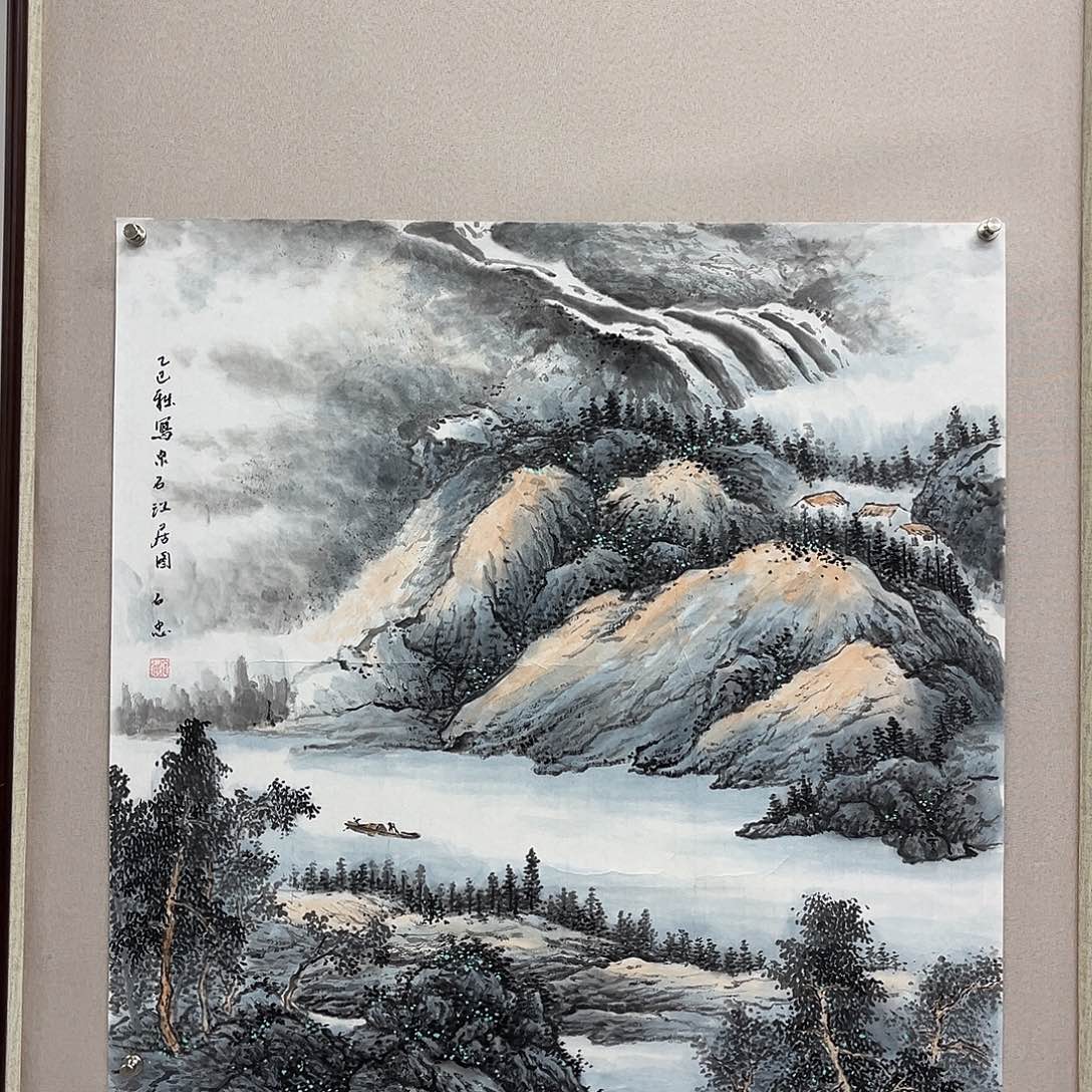 国画艺术家真人手绘