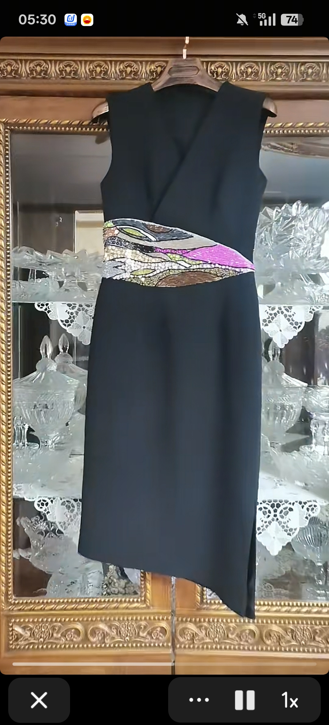 重工钉珠修无袖身包臀职场气质正式场合连衣裙