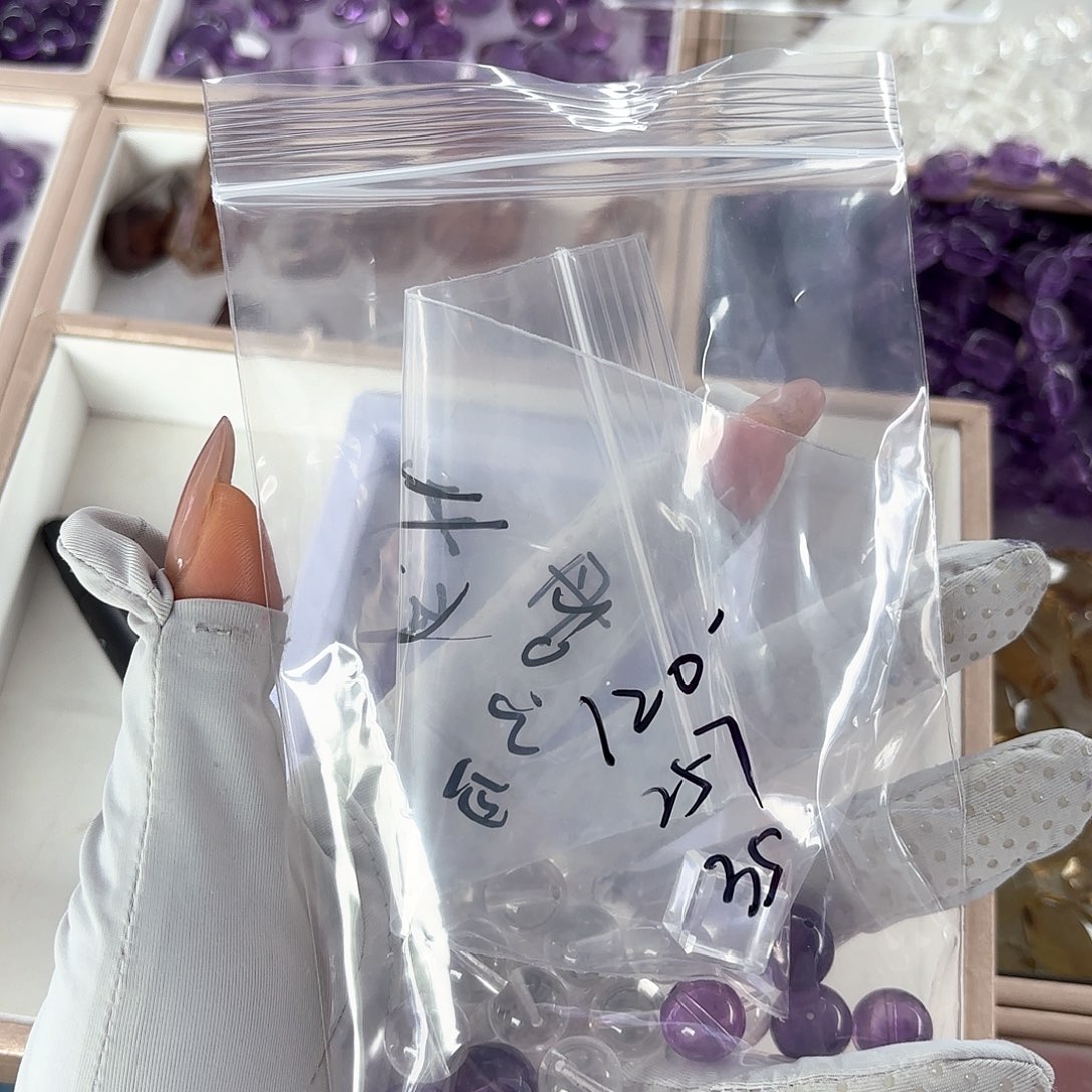 丹****水晶珠宝半成品未镶嵌天然白水晶紫水晶单株，不退不换