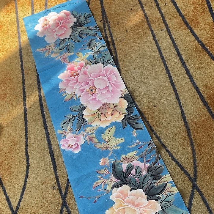 旋***旋国画石巧真35/140手绘画芯