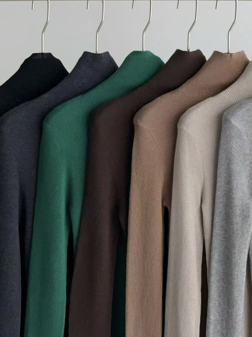 JIALI  高领修身针织打底衫