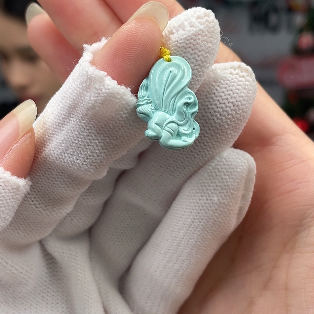 绿松石未镶嵌挂件