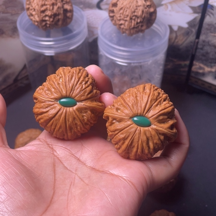 文玩核桃把件42.5矮桩