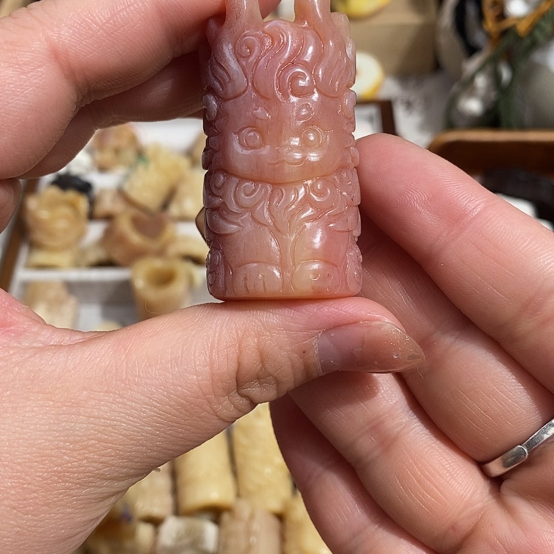 鹿骨把件娜****1N5白泽26.6