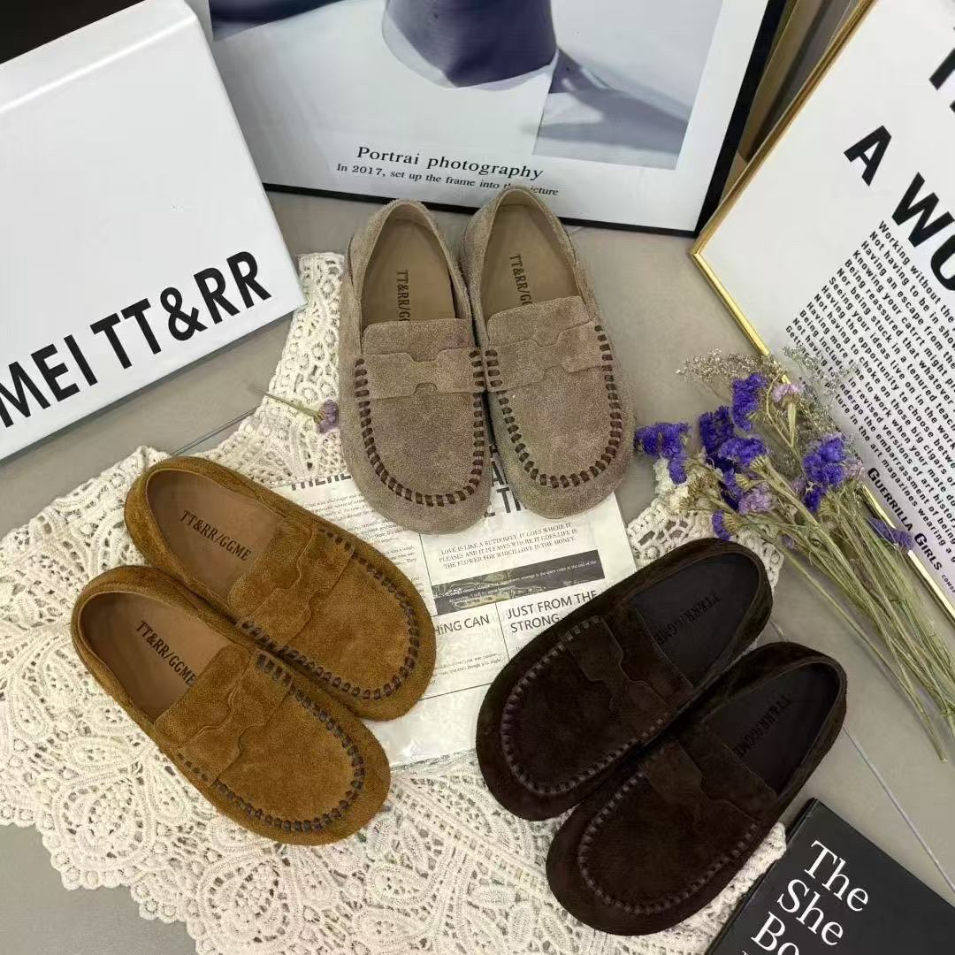 99909秋季新款民族风豆豆鞋乐福鞋夏季百搭休闲女鞋时尚小皮鞋