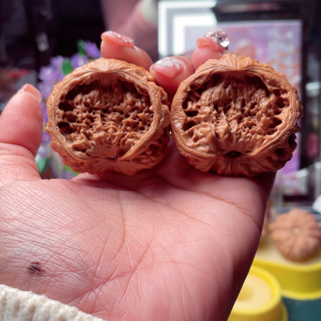 【闪购商品】文玩核桃把件没****圣蛇头43