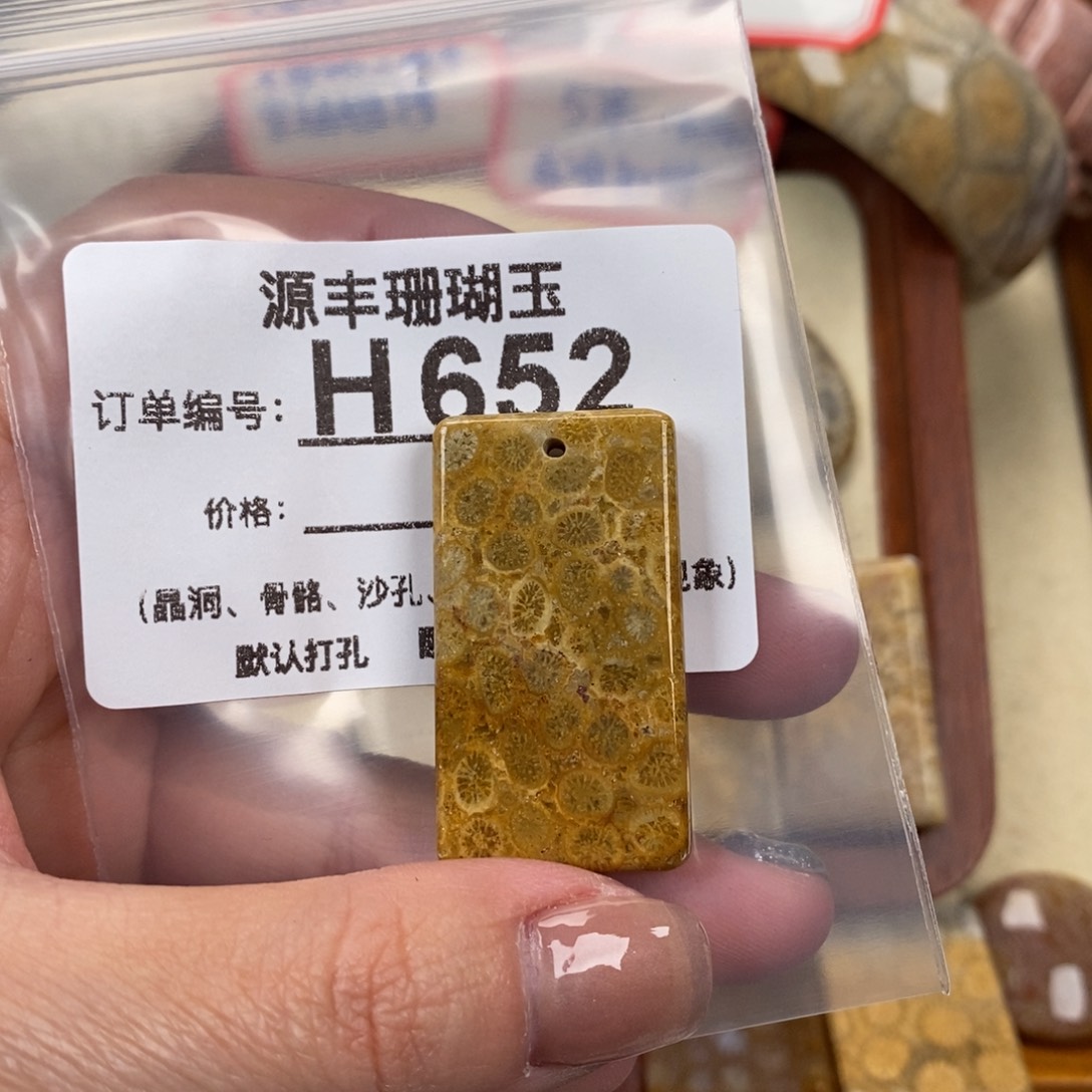 硅化玉颈饰未镶嵌张*?