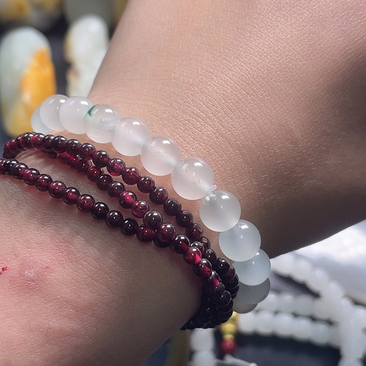 钠长石玉合金手链