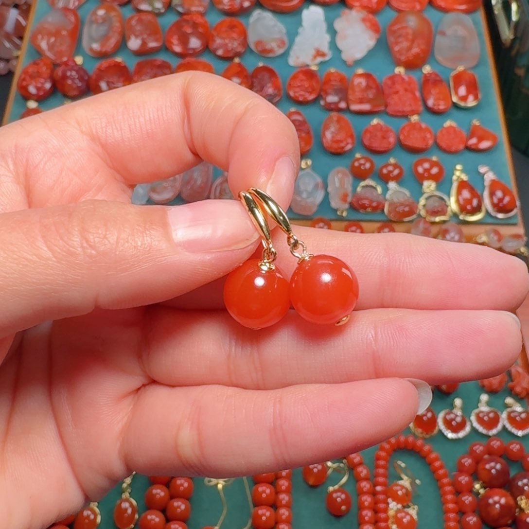 南红玛瑙南红11+银S925镶嵌