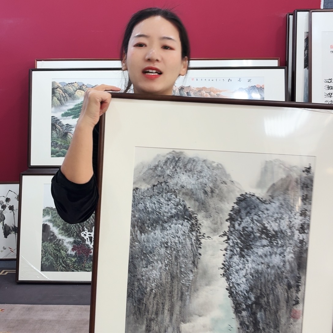 国画手绘作品90-60尺寸