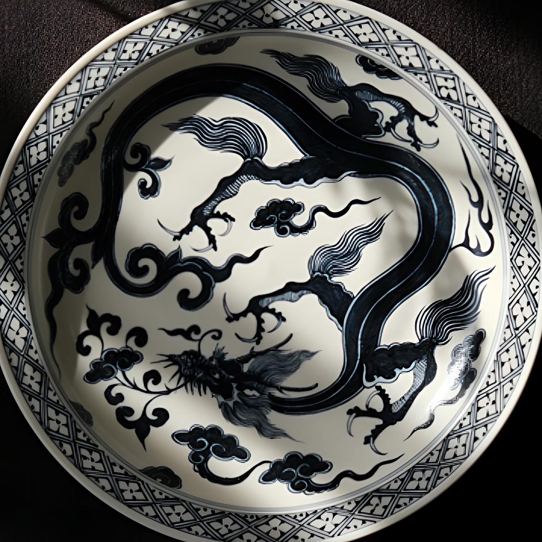 螭龙纹大果盘博陵造物