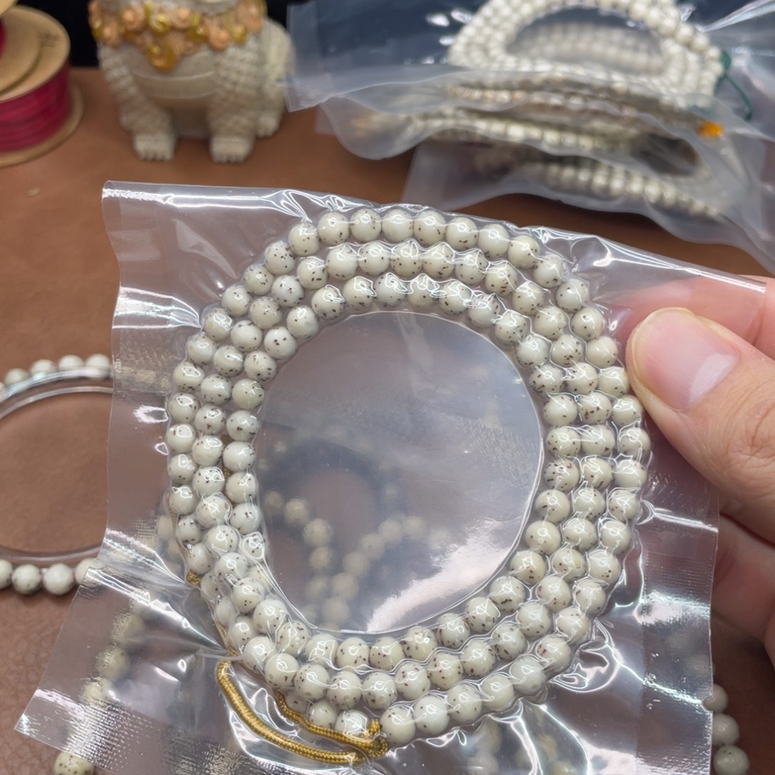 吊坠星月菩提6圆骨瓷白120颗