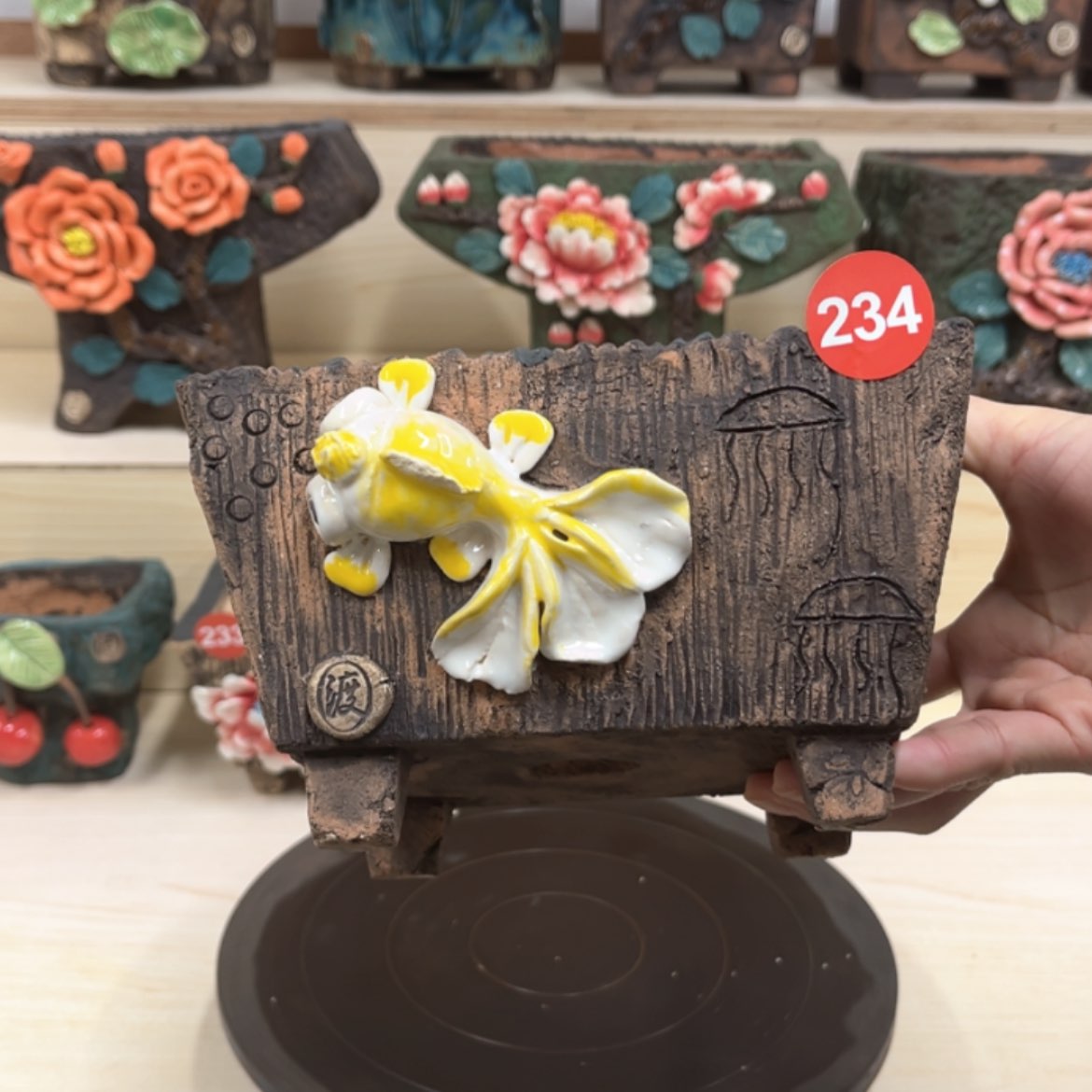 【闪购商品】紫砂花盆234号内口15×11.5外高10