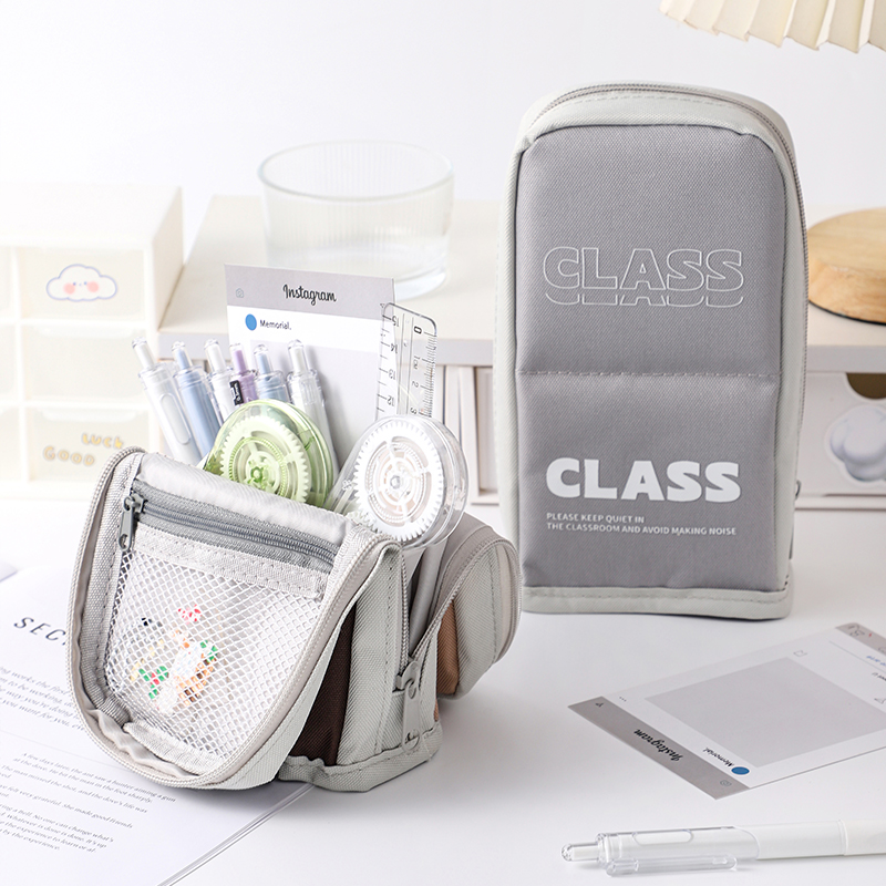 左零佑舍ZOVSO笔袋大容量初中生可站立式笔袋男孩磁吸文具收纳袋