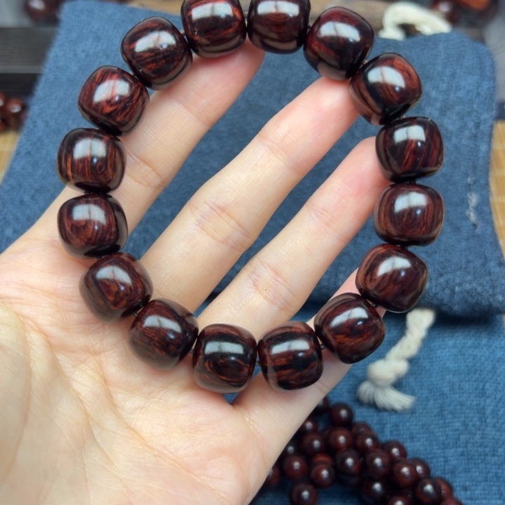 木海南红降花梨公/黑金火焰纹/1314老型