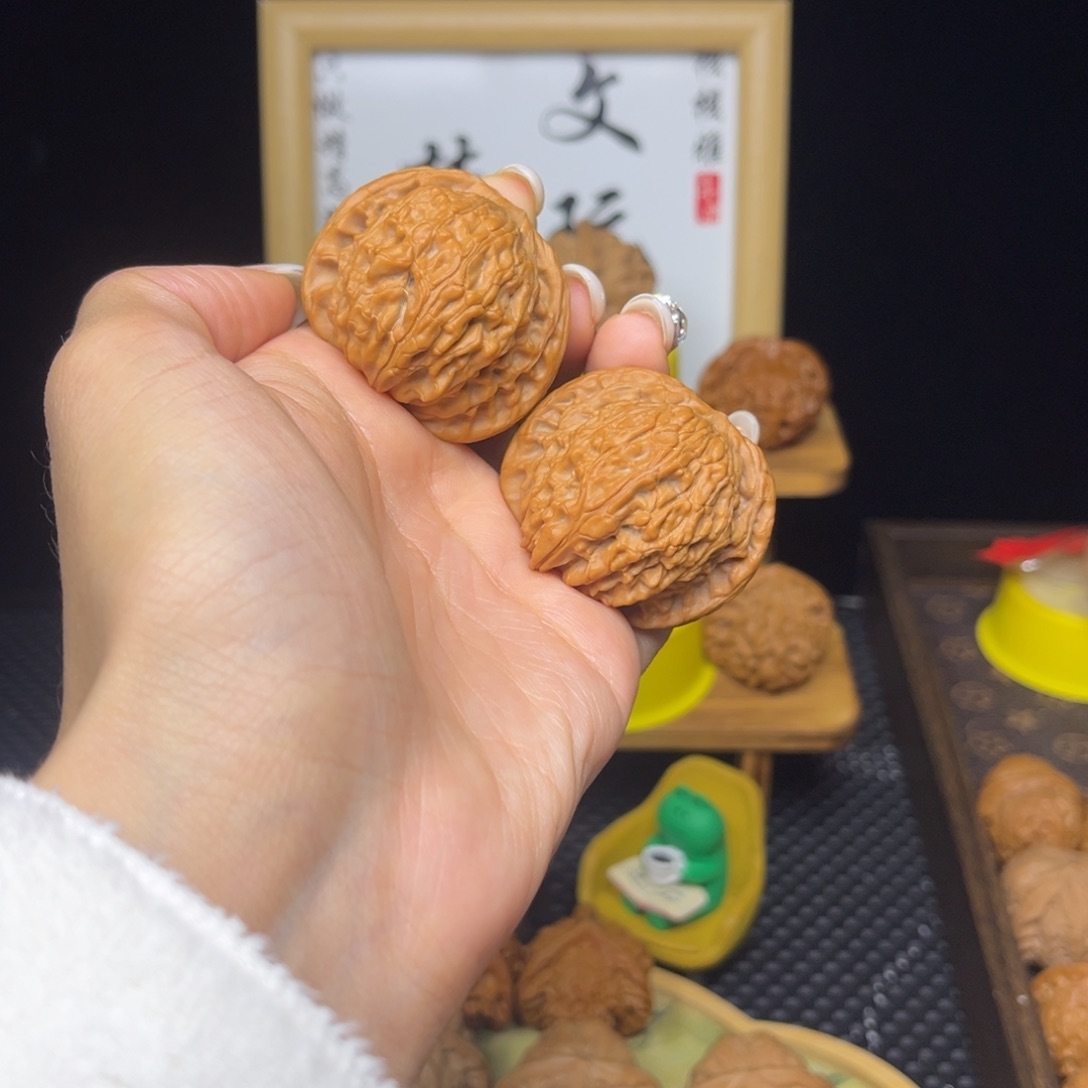 文玩核桃吊坠磨盘41➕全白茬