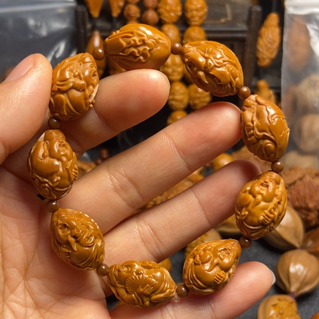【闪购商品】手串/手链橄榄核荷叶财神