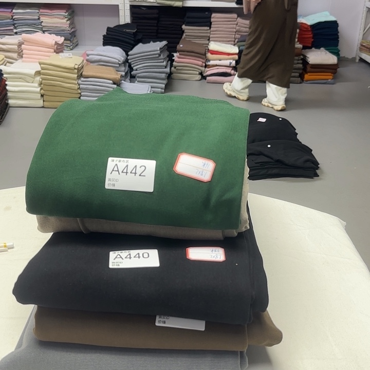 440号黑色色纺牙签条蚕丝奥羊绒1米价格