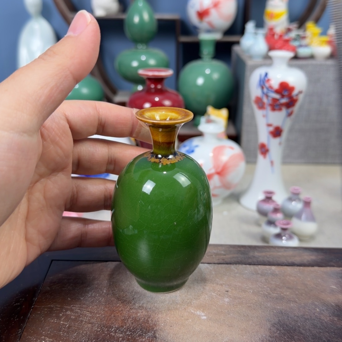 陶瓷手工小花器摆件
