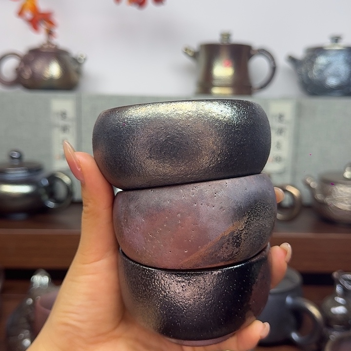 平***安壶云南柴烧杯子三个