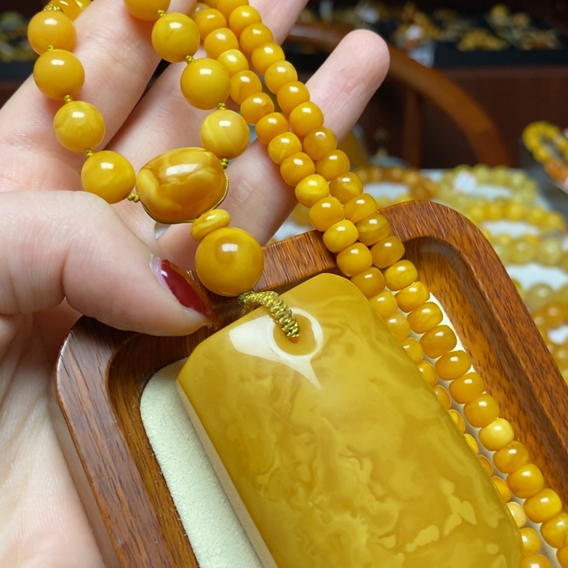 【闪购商品】蜜蜡颈饰未镶嵌项链