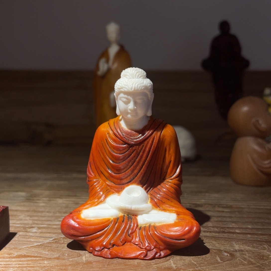 佛***木质鹿角工艺品摆件